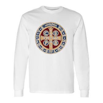 The Saint Benedict Medal Catholic Long Sleeve T-Shirt | Favorety DE