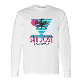 San Jose California Retro Ca Cool Long Sleeve T-Shirt | Favorety