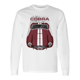 Shelby Ac Cobra 427 Maroon Long Sleeve T-Shirt | Favorety UK