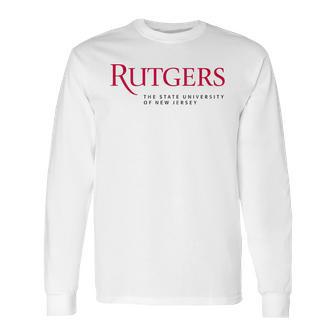 Simple Logo Rutgers University 2020 Long Sleeve T-Shirt | Favorety UK