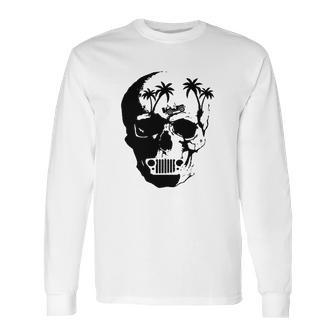 Skeleton Head Jeep Shirt Long Sleeve T-Shirt | Favorety AU