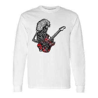 Skeleton Rock Eddie Van Halen Long Sleeve T-Shirt | Favorety UK