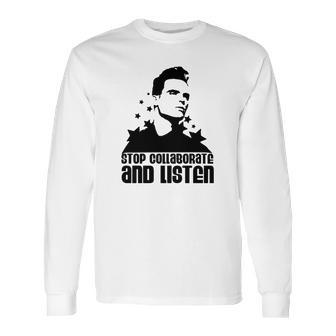 Sky Blue Stop Collaborate And Listen Men Long Sleeve T-Shirt | Favorety