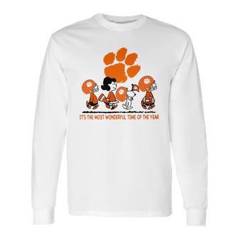 Snoopy And Friends Clemson Tigers Its The Most Wonderful Time Of The Year Shirt Mf Long Sleeve T-Shirt | Favorety DE