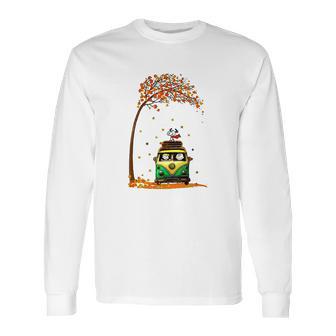 Snoopy With Friends Hippie Car Autumn Leaf Long Sleeve T-Shirt | Favorety AU