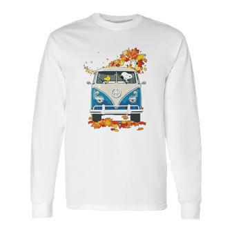 Snoopy And Woodstock Vw Volkswagen Hippie Car Shirt Long Sleeve T-Shirt | Favorety