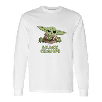 Star Wars The Mandalorian The Child Snack Champ Long Sleeve T-Shirt | Favorety AU