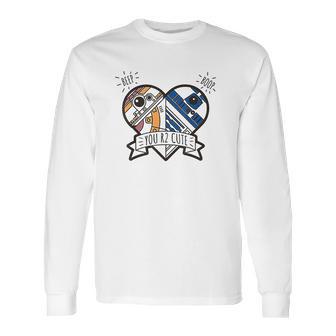 Star Wars R2-D2 Bb-8 Droid Heart Valentines Day Long Sleeve T-Shirt | Favorety DE