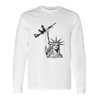 Statue Of Liberty Rifle 2Nd Amendment Mens Long Sleeve T-Shirt | Favorety CA