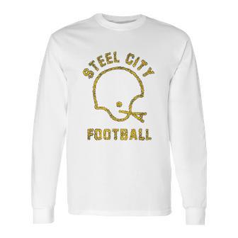 The Steel City Vintage Pittsburgh Football Long Sleeve T-Shirt | Favorety UK