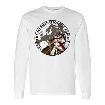 Stop The Islamization Of Europe - Knight Templar Long Sleeve T-Shirt | Favorety UK