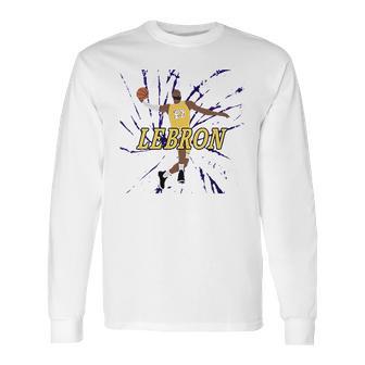 Tie Dye Purple Los Angeles Lebron Air Pic Long Sleeve T-Shirt | Favorety DE