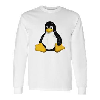 Tux Penguin Linux Official Mascot Logo Icon T-Shirt Long Sleeve T-Shirt | Favorety