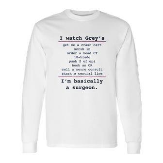 Ugp Campus Apparel Basically A Surgeon Long Sleeve T-Shirt | Favorety DE