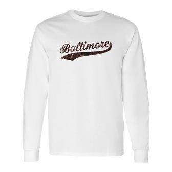 Ugp Campus Apparel Hometown Baseball Script Hometown Pride Long Sleeve T-Shirt | Favorety UK