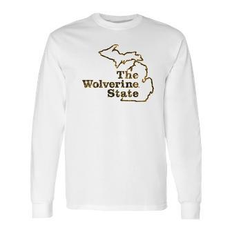 University Of Michigan The Wolverine State Long Sleeve T-Shirt | Favorety