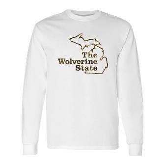 University Of Michigan The Wolverine State Long Sleeve T-Shirt | Favorety UK