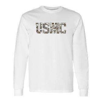 Us Marine Corps Usmc Camo Fill Long Sleeve T-Shirt | Favorety DE