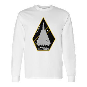 Vfa103 Jolly Rogers F14 Tomcat Jet Aircraftpatch Long Sleeve T-Shirt | Favorety DE