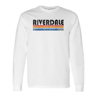 Vintage 1980S Style Riverdale Ny Long Sleeve T-Shirt | Favorety CA