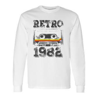 Vintage 1982 40 Years Old Cassette Tape 40Th Birthday Long Sleeve T-Shirt | Favorety UK