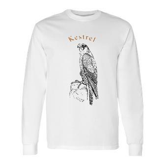 Vintage Kestrel Raptor Sparrow Hawk Art Long Sleeve T-Shirt | Favorety CA