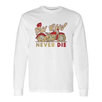 Vintage Motorcycle Native Chief Motorcycle Bikers Gift Long Sleeve T-Shirt | Favorety DE