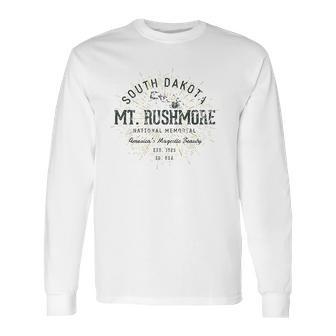 Vintage Mount Rushmore National Memory Long Sleeve T-Shirt | Favorety