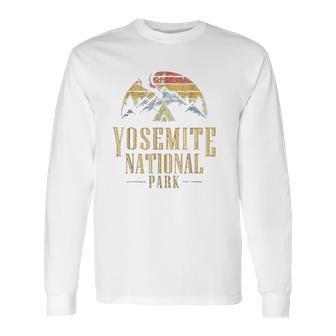 Vintage Yosemite National Park Campfire Long Sleeve T-Shirt | Favorety CA