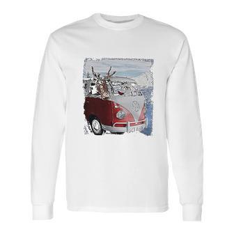 Volkswagen Santa And Reindeer Camper Van Long Sleeve T-Shirt | Favorety UK