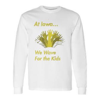 Wave Hawkeyes Waving Iowans Kids Childrens Hospital Long Sleeve T-Shirt | Favorety CA