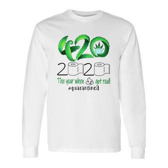 Weed Cannabis 420 Stone 2020 Quarantine Long Sleeve T-Shirt | Favorety UK