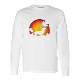 Welsh Corgi Vintage Sunset Long Sleeve T-Shirt | Favorety CA