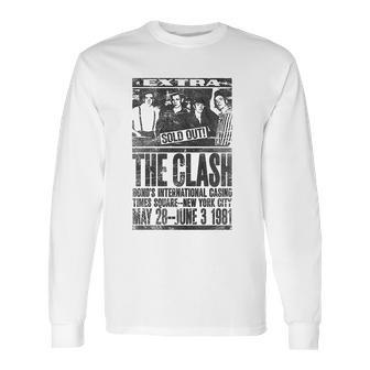 White The Clash Bonds 1981 Official Long Sleeve T-Shirt | Favorety