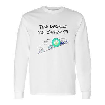 The World Vs Virus Fight Virus Cartoon Long Sleeve T-Shirt | Favorety UK