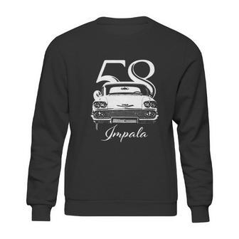 1958 Impala Grill View With Year And Model Sweatshirt | Favorety UK