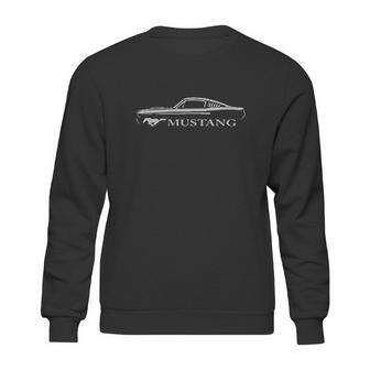 1965 1966 Ford Mustang Fastback Classic Color Outline Design Sweatshirt | Favorety DE