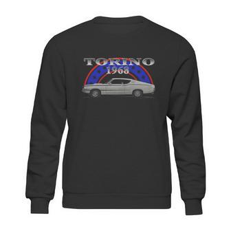 1968 Ford Torino Fastback Side White Sweatshirt | Favorety CA