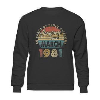 1981 Retro Vintage 41 Years Old 41St Birthday Gift Sweatshirt | Favorety