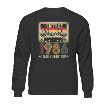 1986 January Vintage Limited Edition 35Th Birthday Gift Idea Sweatshirt | Favorety AU