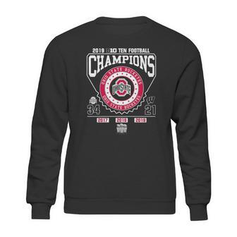 2019 Big Ten Football Champions Ohio State Buckeyes 34 21 Shirt Sweatshirt | Favorety UK