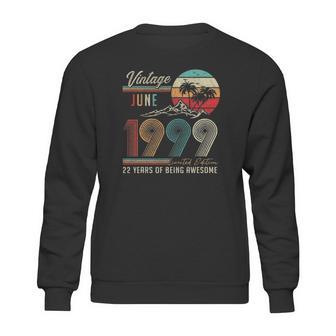 22 Years Old 22Nd Birthday Decoration Vintage June 1999 Ver2 Sweatshirt | Favorety CA