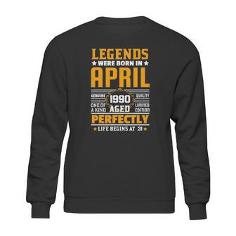 31 Years Old Birthday Awesome Since April 1990 31St Birthday Sweatshirt | Favorety