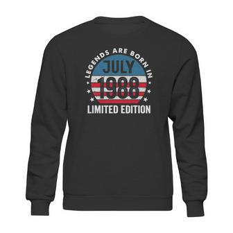 33 Years Old Legends Are Born In July 1988 Vintage July 1988 Ver2 Sweatshirt | Favorety CA