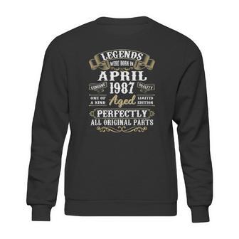 35 Years Old 35Th Birthday Decoration April 1987 Ver2 Sweatshirt | Favorety