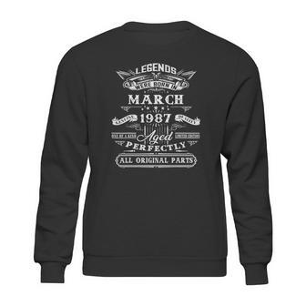 35Th Birthday Gift For Legends Born March 1987 35 Years Old Sweatshirt | Favorety AU