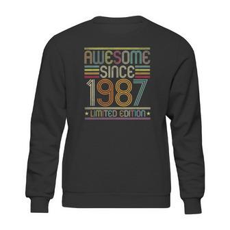 35Th Birthday Vintage Tee 35 Years Old Awesome Since 1987 Ver2 Sweatshirt | Favorety CA