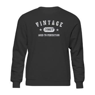 40Th Birthday Gift Vintage 1981 Aged To Perfection Sweatshirt | Favorety AU