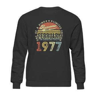 44 Years Old Gifts Awesome Since February 1977 44Th Birthday Sweatshirt | Favorety DE