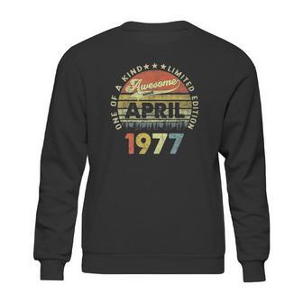 44 Years Old Birthday Gifts Awesome Since April 1977 Ver2 Sweatshirt | Favorety AU